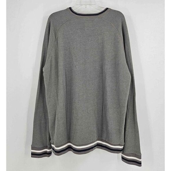 Levis California Big Logo Spellout Pullover Crewneck Gray Sweatshirt Sz XXL - Picture 2 of 5